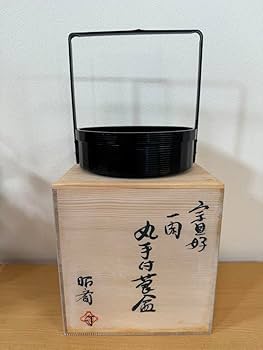 茶道具　黒一閑塗　丸手付　煙草盆　宗明　共箱　山中塗　宗旦好　茶会　茶事 茶道具 黒一閑塗 丸手付 煙草盆 宗明 共箱 山中塗 宗旦好 茶会